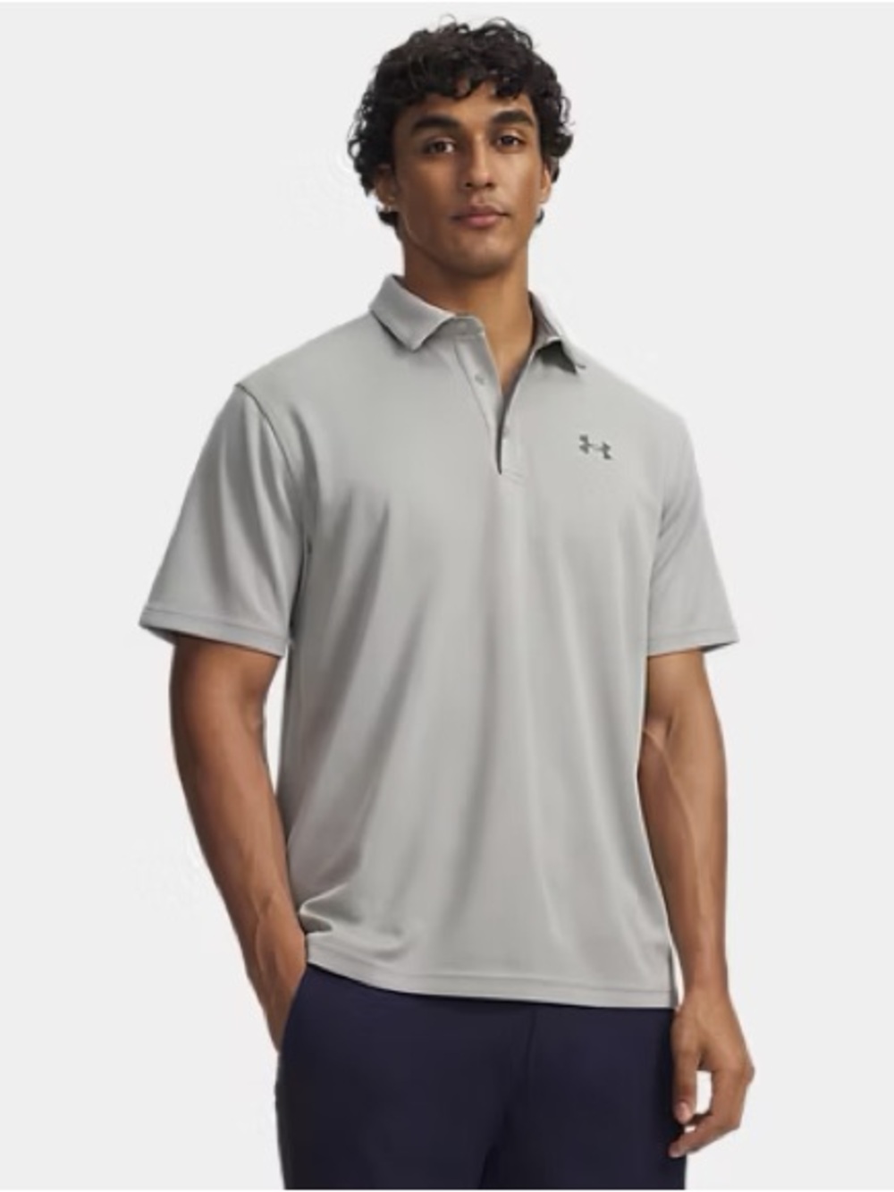 Under Armour HeatGear Light Gray Performance Polo Men’s Large
